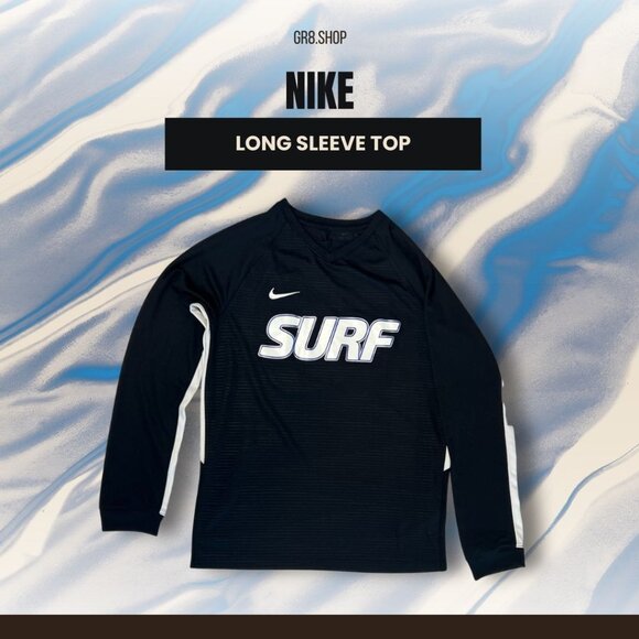 Nike Dri-FIT Surf Long Sleeve Black Soccer Jersey XL - Picture 1 of 5